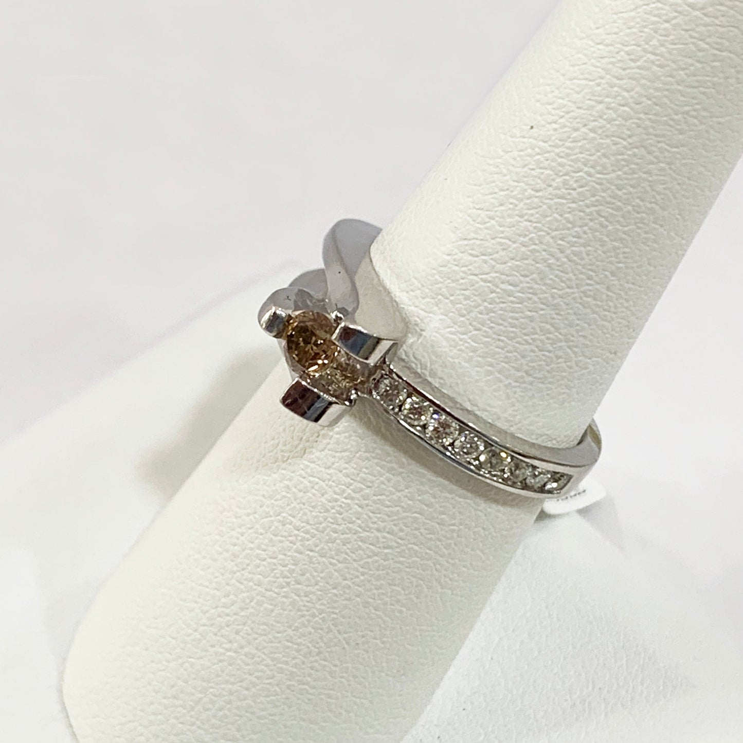 14k Rose Gold Brown Diamond Ring
