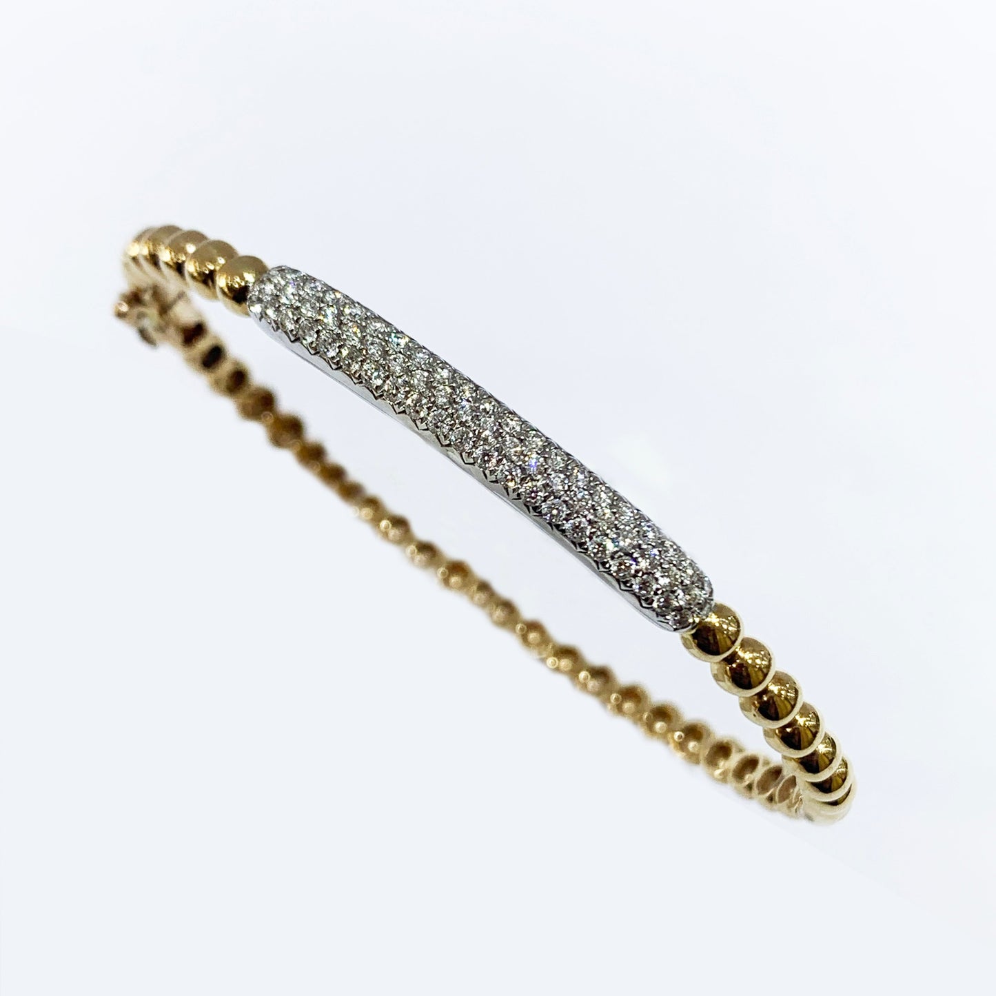 14k Rose Gold Brown Diamond Bangle