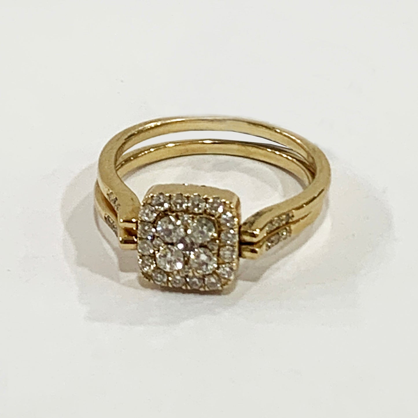 14k Yellow Gold Ruby Diamond Flip Ring