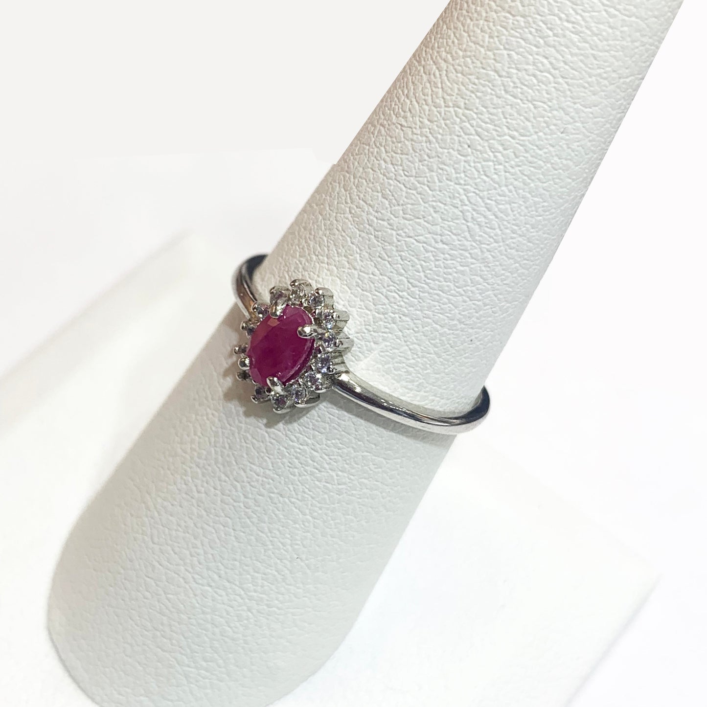 Sterling Silver Ruby Ring