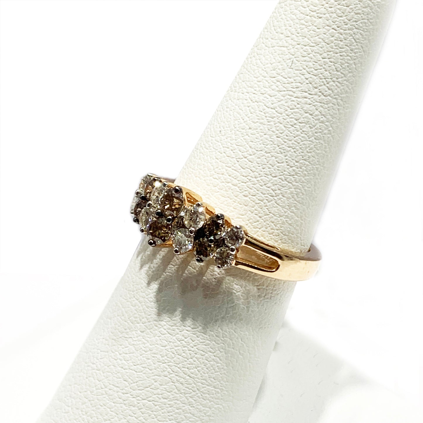 14k Rose Gold Brown Diamond Ring