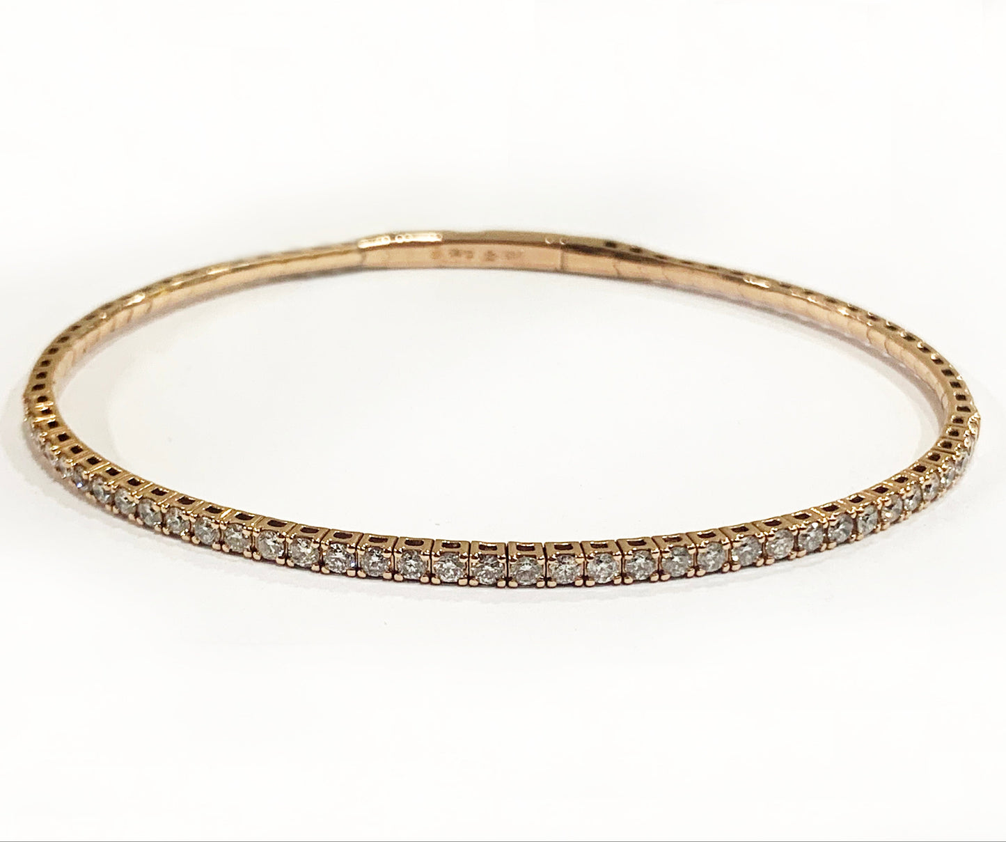 14k Rose Gold Diamond Flex Bangle