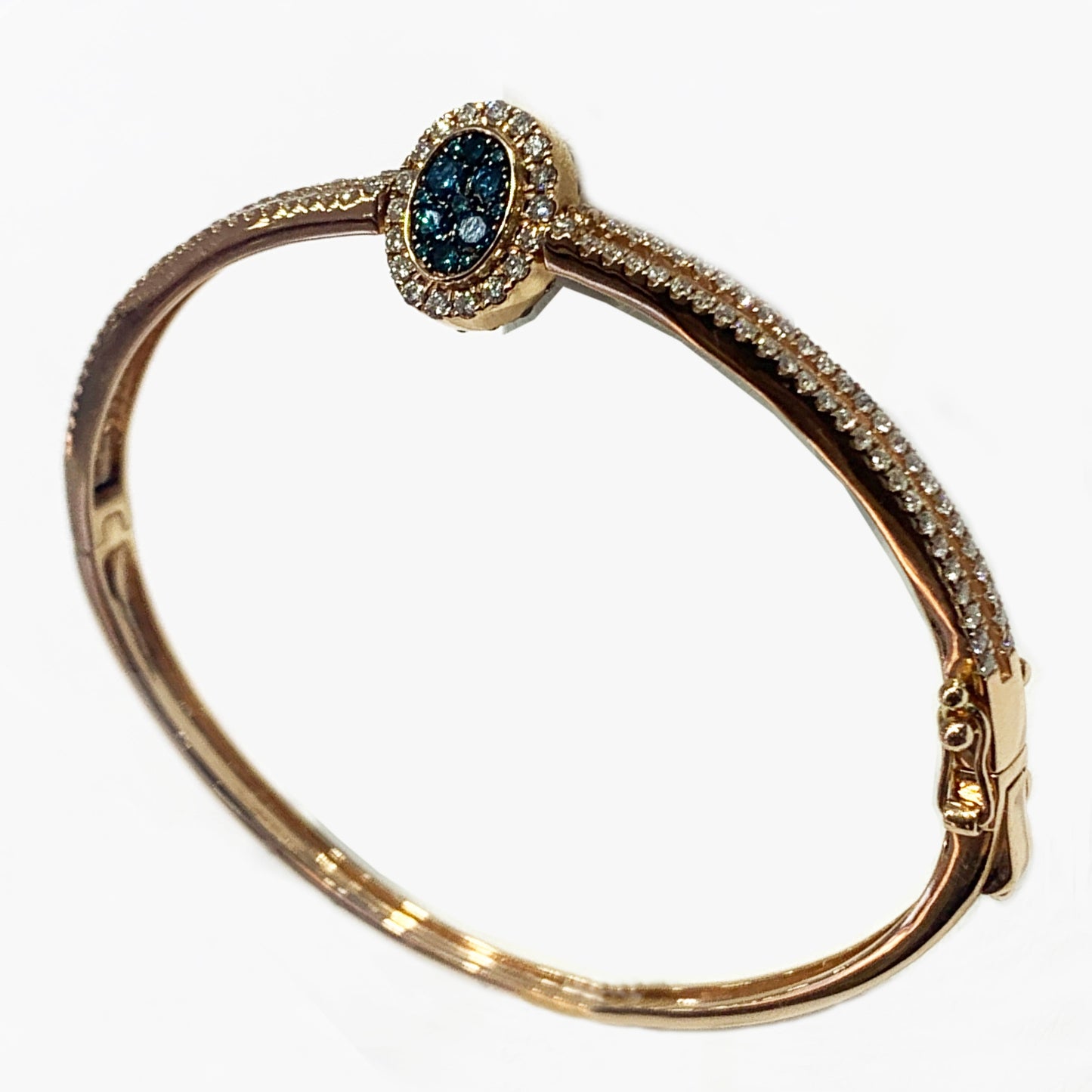 14k Rose Gold Chocolate Diamond Flip Bangle