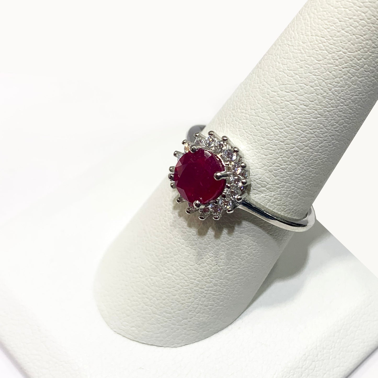 Sterling Silver Ruby Ring