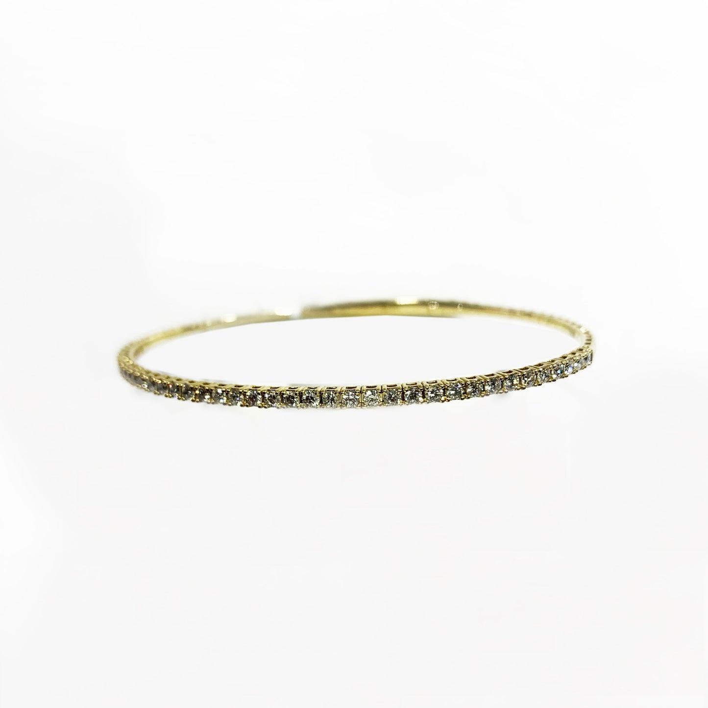 14k Yellow Gold Diamond Flex Bangle