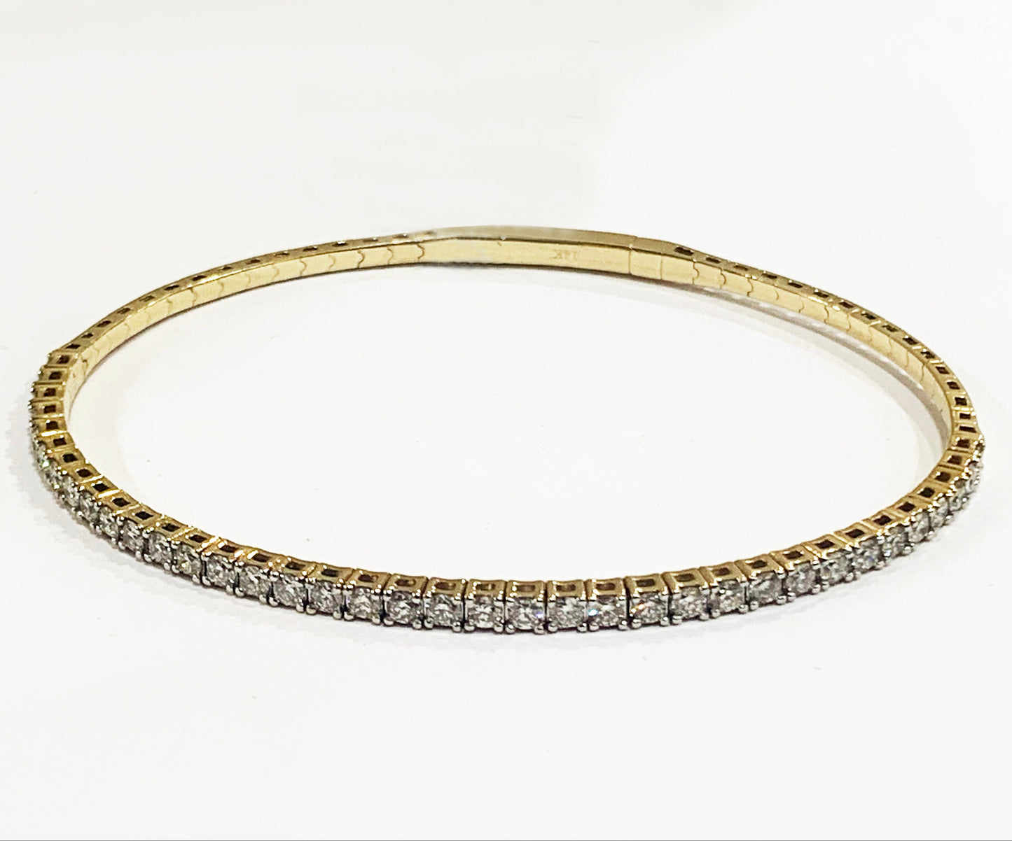 14k Rose Gold Brown Diamond Bangle - 67