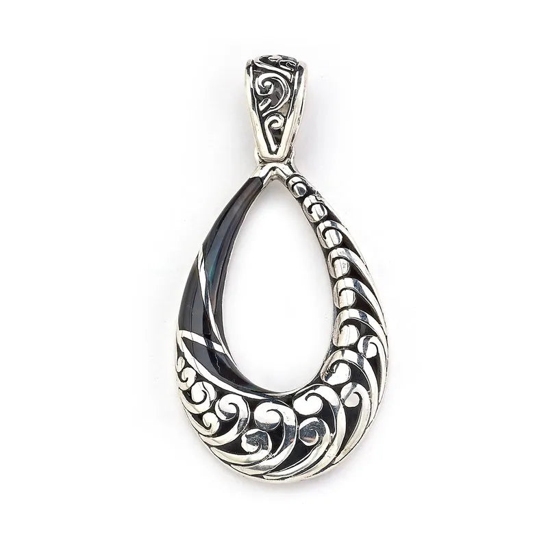 Embrace Pendant- Black Shell
