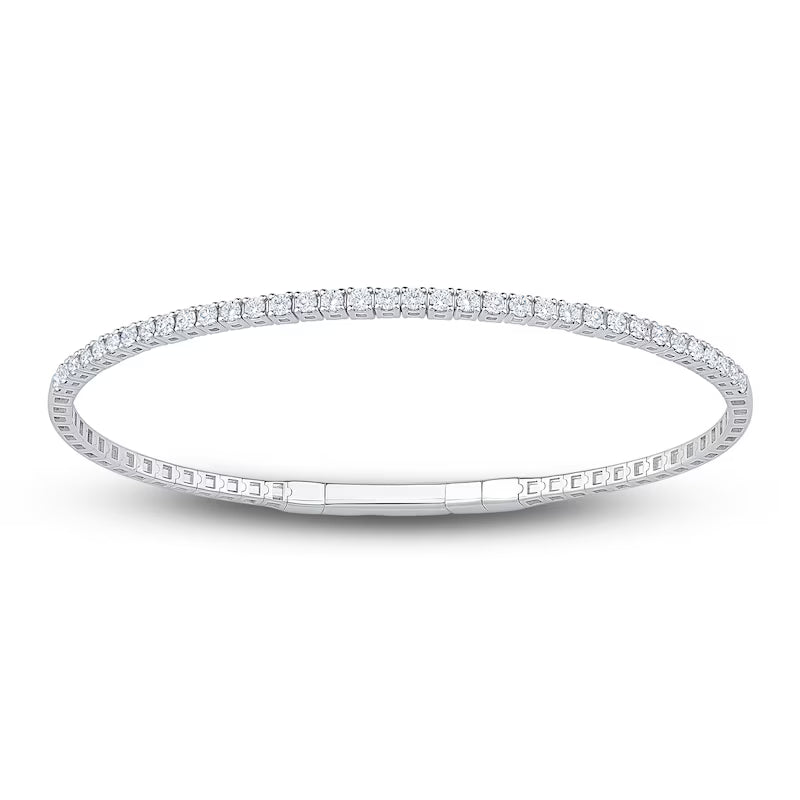14K WHITE GOLD LAB GROWN DIAMOND BANGLE