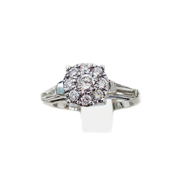 14k White Gold Diamond Ring