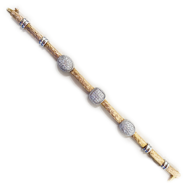 14k Rose Gold Diamond Bracelet