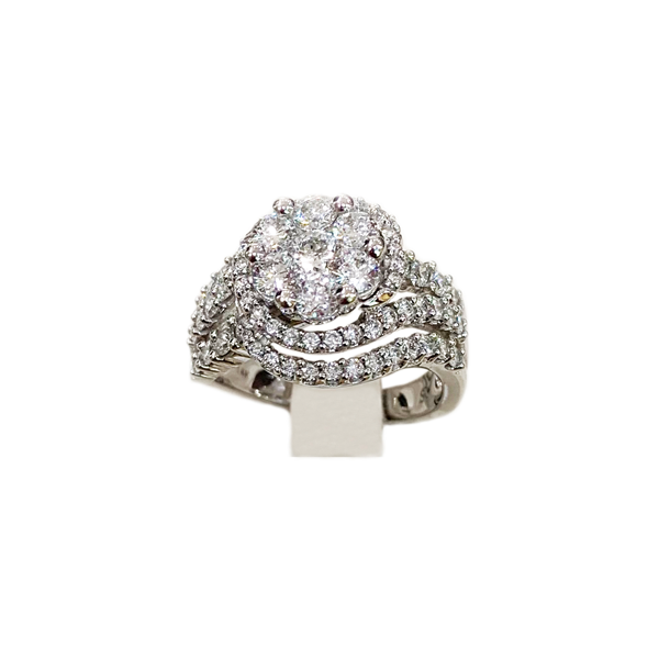 14k White Gold Diamond Ring