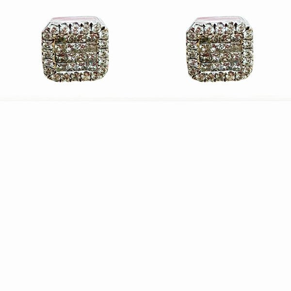 14k White Gold Diamond Earrings