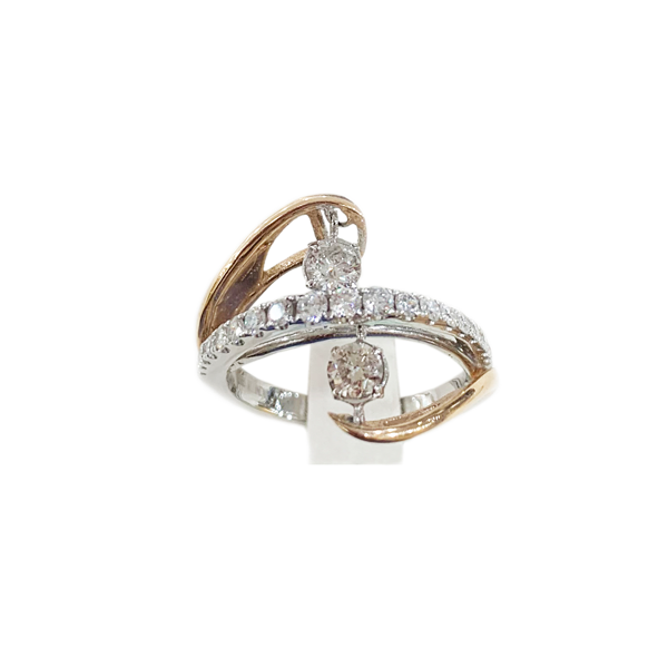 14k Rose Gold Dancing Diamond Ring