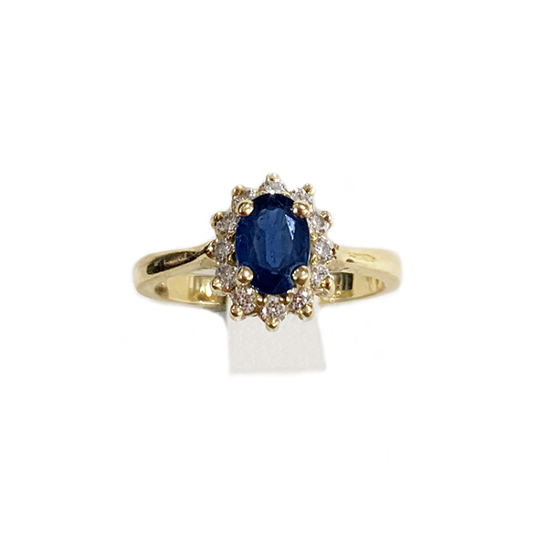 14k Yellow Gold Sapphire Ring