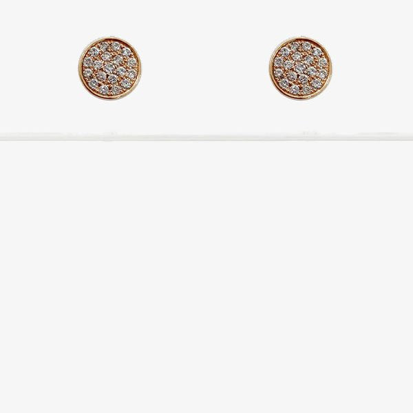 14k Rose Gold Diamond Earrings