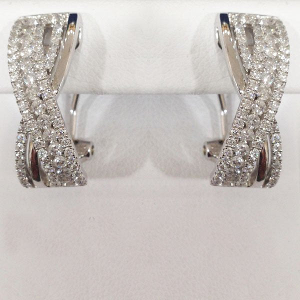 14k White Gold Diamond Earrings