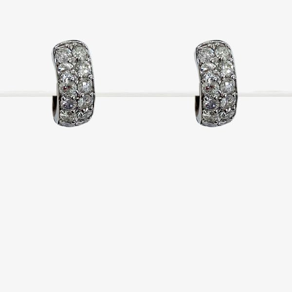 14k White Gold Diamond Earrings