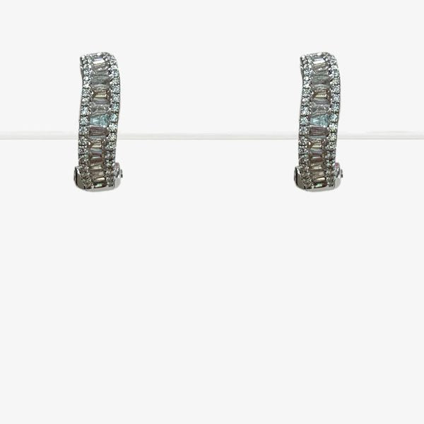 14k White Gold Diamond Earrings
