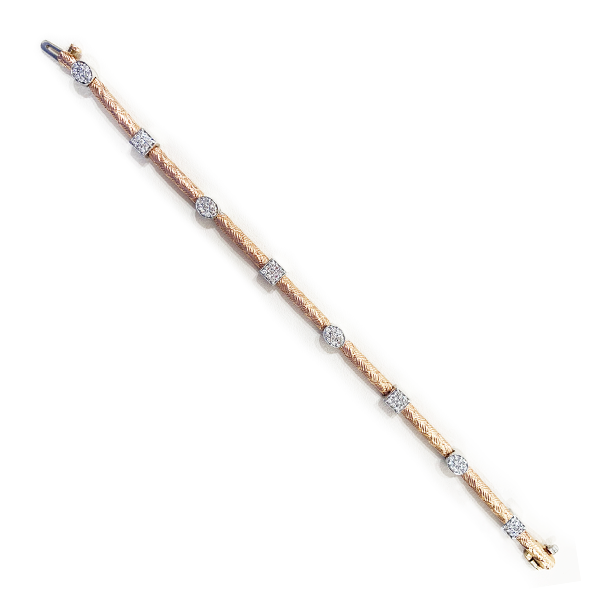 14k Rose Gold Diamond Bracelet