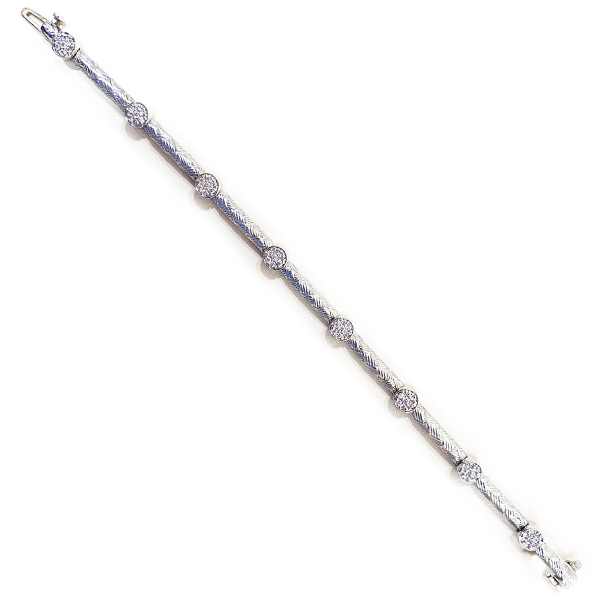 14k White Gold Diamond Bracelet