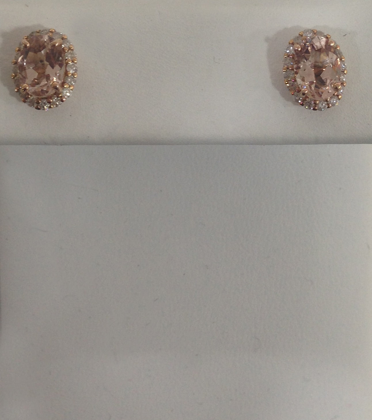 14k Rose Gold Morganite Earrings