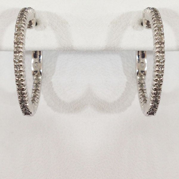 14k White Gold Diamond Earrings