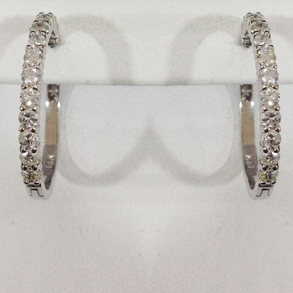 14k White Gold Diamond Earrings
