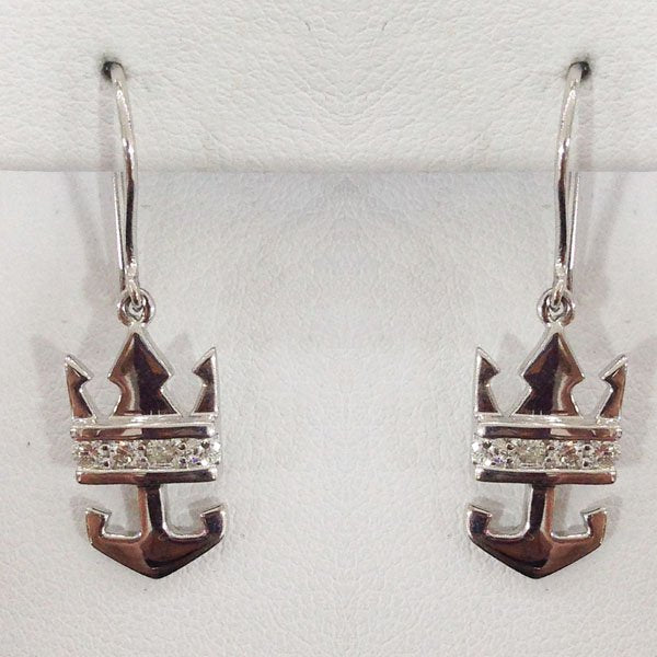 14k White Gold Diamond Earrings