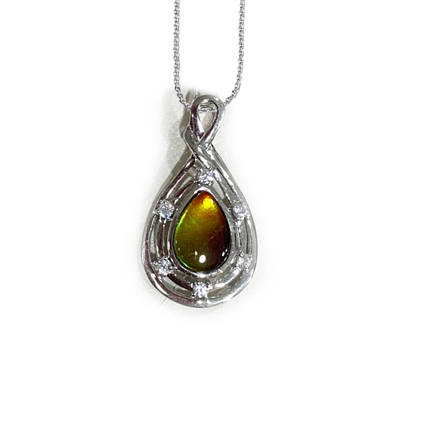 Sterling Silver Ammolite Pendant