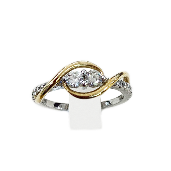 14k Two Tone Diamond Ring