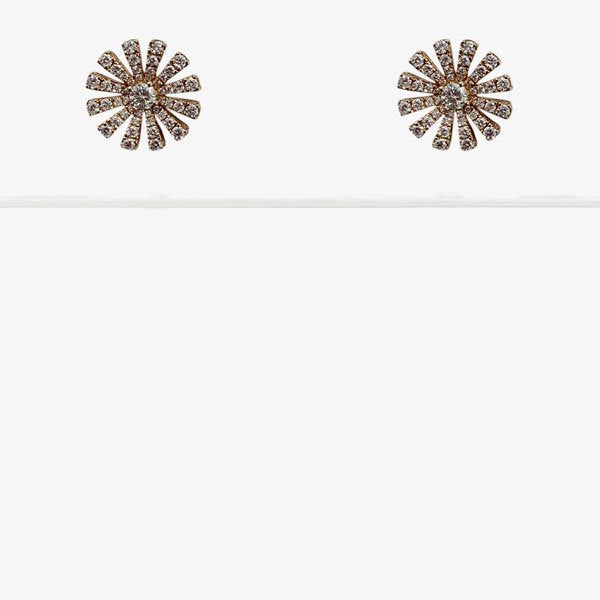 18k Rose Gold Diamond Earrings