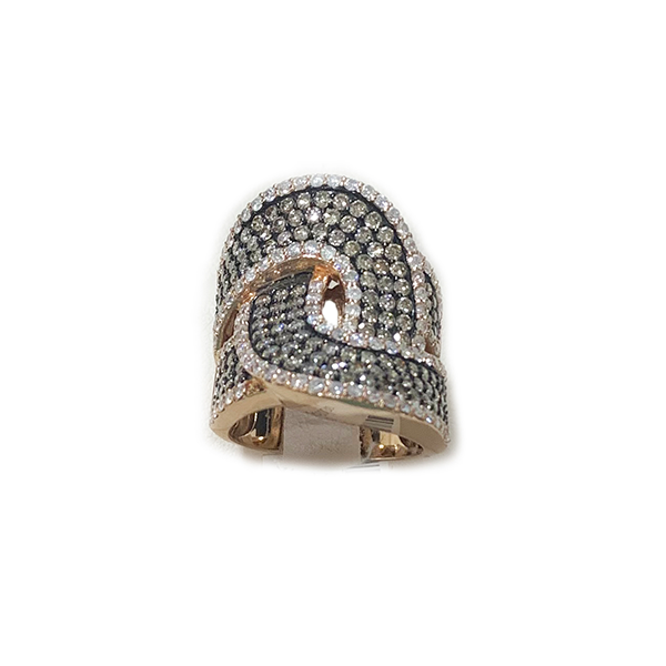 14k Rose Gold Brown Diamond Ring