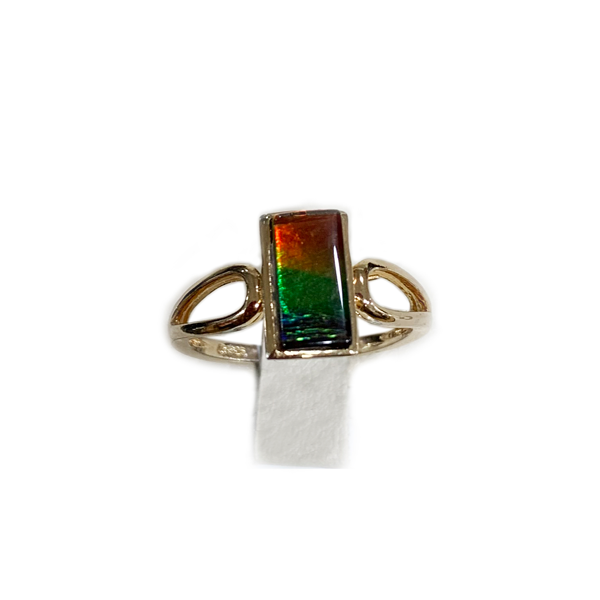 Sterling Silver Ammolite Ring