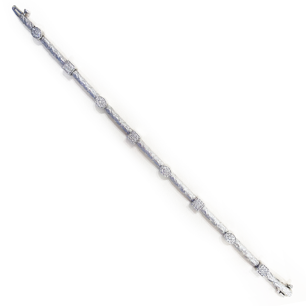 14k White Gold Diamond Bracelet
