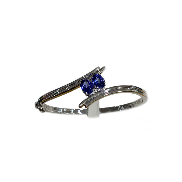 Sterling Silver Tanzanite Bangle