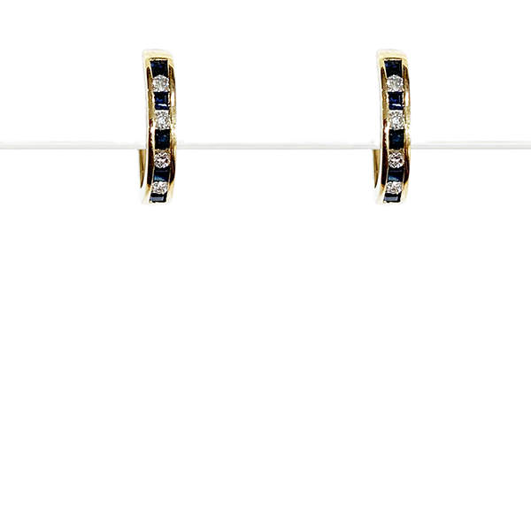 14k White Gold Sapphire Earrings