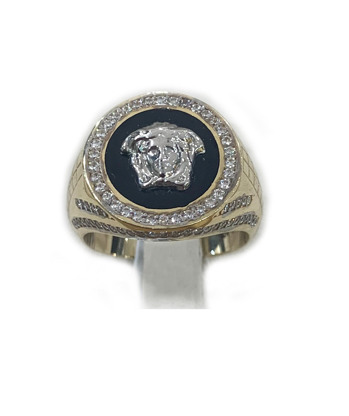 14k 2 Tone Mens Ring