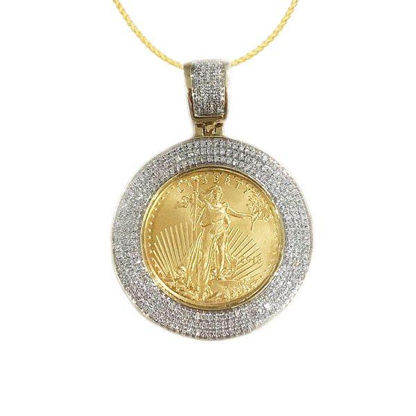 10k Yellow Gold Diamond Pendant