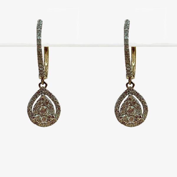 14k Yellow Gold Diamond Earrings