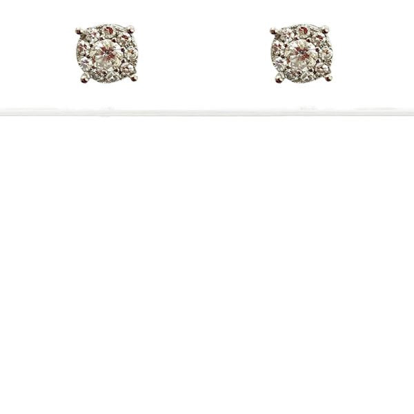 14k White Gold Diamond Earrings