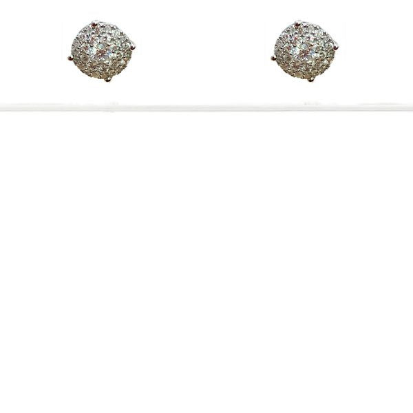 10k White Gold Diamond Earrings