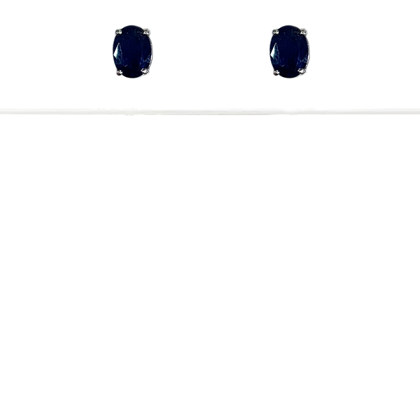 14k White Gold Sapphire Earrings
