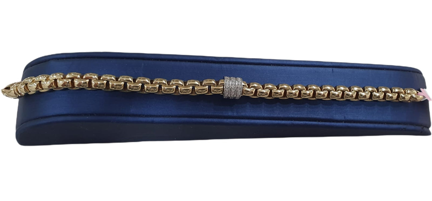 14k Yellow Gold Diamond Bracelet