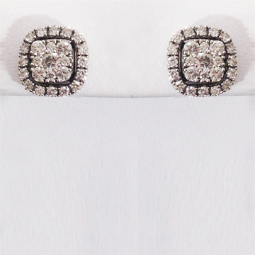 14k White Gold Diamond Earrings