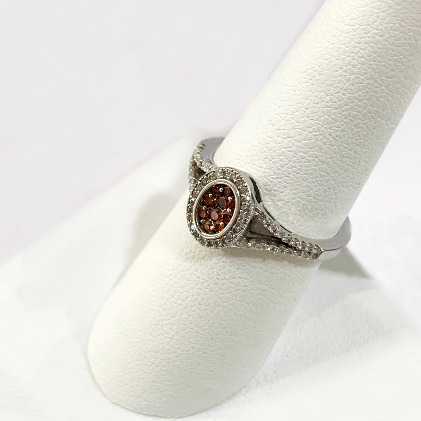 14k Rose Gold Brown Diamond Ring