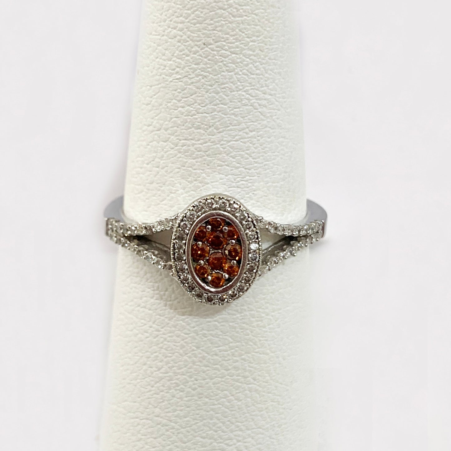 14k Rose Gold Brown Diamond Ring