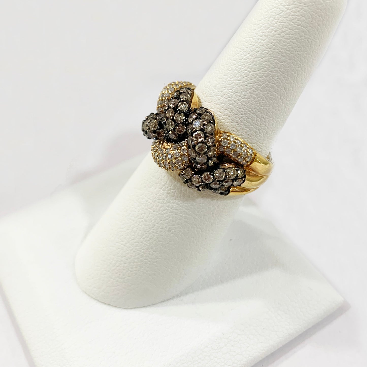 14k Rose Gold Brown Diamond Ring