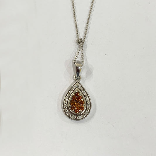 14k Rose Gold Brown Diamond Pendant