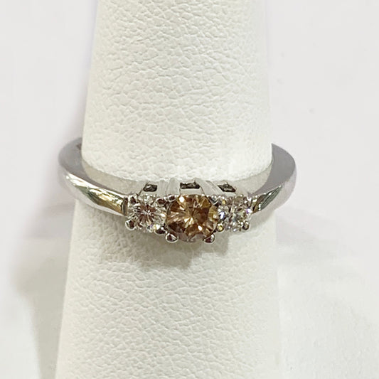 14k Rose Gold Brown Diamond Ring