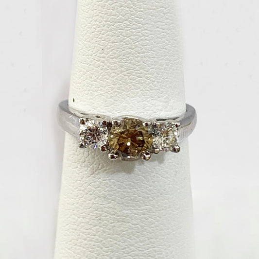 14k Rose Gold Brown Diamond Ring